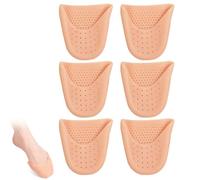 VILLCASE 3 Pairs Toe Guards Professional Sebs Breathable Rinsable Forefoot Pads for Ballet Dancers Comfortable Arc Shape