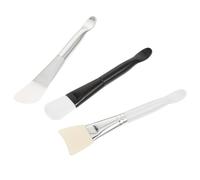 VILLCASE 3 Pcs Silicone Face Mask Brushes Set with Different Head Designs Sturdy Nylon Soft Silicone Material Firm Enough to Spread Clay Masks and Body Butter Random Color