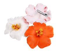 VILLCASE 3 Pcs Tropical Flower Petal Hair Clips for Women, Eva Material, without Falling off Or Shaking, for Vacations and Parties Hair Styling Accessories