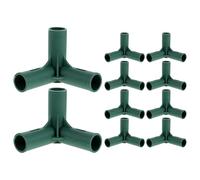 VILLCASE 3-Way Greenhouse Tee Connectors 10Pcs 19Mm PVC Pipe Fittings for Garden Pole Joint and Flower Frame Structure