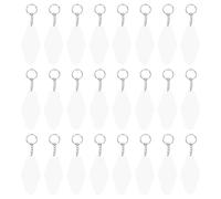 VILLCASE 30 Sets Keys Classification Tags Key Chain 3.54x1.73x0.08 in Blank to Write on Convenient to Carry Acrylic with Alloy Creative Design Appearance for Hotel Use
