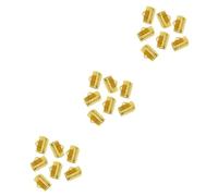 VILLCASE 300 PCS Gold Plated Ribbon Ends Textured Crimp End Clamps Buckles for DIY Jewelry Making Secure Flat Nose Pliers Closure for Bracelets Necklaces Chokers