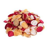 VILLCASE 300pcs Burnt Orange Fabric Flower Petals Soft the Touch Romantic Autumn Wedding Decoration for Dinner Centerpiece and Flower Girl Basket