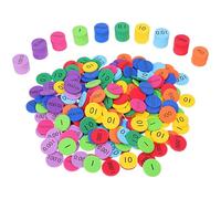 VILLCASE 300pcs Place Value Disks, 10 Values Counting Chips for Kids, Maths Counters Discs Set, Learning Resource for Elementary School Math Supplies