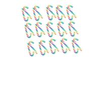 VILLCASE 30pcs Christmas Candy Cane Shape Walking Stick Decor Mini Walking Stick DIY Materials Polymer Clay Classic Decoration of Handmade Materials on Christmas Day Random Color