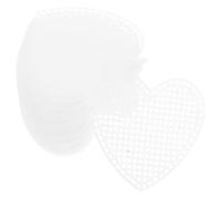 VILLCASE 30pcs Heart Shape Pe Mesh Canvas for Embroidery Cross Stitch Craft Supplies Mesh for Sewing Shape Blank Canvas