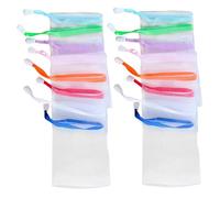 VILLCASE 30pcs Nylon Soap Pouches for Shower with Exfoliating Foaming Nets Easy Hanging Soap Saver Bags Random Color