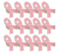 VILLCASE 30pcs Pink Ribbon Badge Brooch for Women Iron Material Creative Delicate Design Suitable for Anniversary and Birthday Gifts