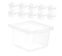 VILLCASE 30pcs Reptile Terrarium Breeding Box for Lizards and Spiders Plastic Insect Spider Terrariums Small Reptile Enclosure Hatching Container for Cage Animal Habitat Cage for Breeding b