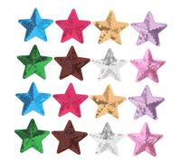 VILLCASE 30pcs Star Sequin Patches Embroidered Applique for Clothes Easy Sew Iron Application Five-Pointed Sparkly Badges for Jackets Jeans Hats DIY Clothing Decoration