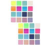 VILLCASE 32pcs Semi Transparent Stick Notes Square Adhesive Page Markers for Efficient Book Annotation Task Organization for Offices Schools and Homes
