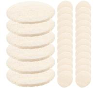 VILLCASE 36pcs Natural Loofah Face Scrub Pads Exfoliating Pads for Face and Skin Deeply Clean The Skin Shower Bath Accessories for Daily Routine