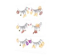 VILLCASE 3pairs Glitter Halloween Eyelashes for Women Sequin False Eyelashes Creative Costume Parties Makeup Huge