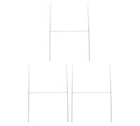VILLCASE 3pcs Advertising Display Stand Exhibition Rack Galvanized H-Type Frame 3.4mm Thickness Easy Storage White for Garden and Indoor Use