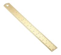 VILLCASE 3pcs Brass Straight Ruler, Pocket Metal Ruler, Dual Scale Brass Measuring Tool, Golden, for Architects, Carpenters and School Geometry Tools
