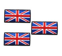 VILLCASE 3pcs British Flag Embroidered Cartoon Applique Patches Sewing Decorations for Jackets Jeans Backpacks Easy to Use Great British Flag Elements for Clothing Repair and Style
