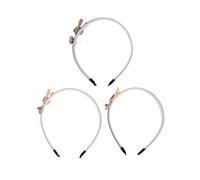 VILLCASE 3pcs Bunny Ears Headbands, Lovely Fabric and Abs Material, Practical and Sturdy Hair Accessories for Photo Taking and Animal Theme Parties Random Color