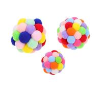 VILLCASE 3pcs Cat Funny Stick Toy Interactive Pet Ball Toys Cat Teaser Playthings Elastic Balls Pet Supplies for Games Teaser Spring Soft