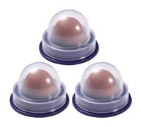 VILLCASE 3pcs Catnip Ball Treats for Cats Covered with Lid and Adhesive Tape on Back, Catnip and Fish Gelatin Chew, Interactive Indoor Cat Snacks for Kitten Play
