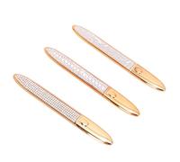 VILLCASE 3pcs Colored Eyeliner Gel Pencil Set Leopard Pattern, Soft Tip Waterproof Eye Line Pen Tools for Women, Quick-Dry Cosmetic Eyeliners Self-Adhesive False Lashes, Pink and Crystal