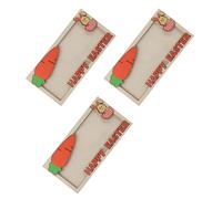 VILLCASE 3pcs Easter Wooden Wallet Set - Bunny Carrot Pattern Cash Holder - Spring Holiday Party Favor Money Organizer Box 7.1x3.5x0.4 Inch