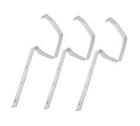 VILLCASE 3pcs Gutter Bracket Downspout Support Bracket Bird Feeder Bracket Rain Gutter Fixed Rack Heavy Duty Rain Gutter Rack Outside Wall Bracket Gutter Holder Bracket Metal Silver Iron