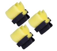 VILLCASE 3pcs Hair Sweep Hairbrush Set Professional Sponge Broken Hair Cleaning Brush Comfortable Portable Size for Barber Shop Yellow