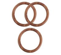 VILLCASE 3pcs Handmade Wooden Bangles for Women and Men, Wide Chunky Bohemian Bracelets with Traditional Lacquer Craftsmanship and Seamless Wood Grain Continuity, for Casual Gatherings