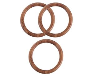 VILLCASE 3pcs Handmade Wooden Bangles for Women and Men, Wide Chunky Bohemian Bracelets with Traditional Lacquer Craftsmanship and Seamless Wood Grain Continuity, for Casual Gatherings