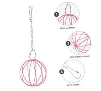 VILLCASE 3Pcs Hanging Feeding Ball for Small Pets Rabbit and Hamster Grass Dispenser with Chain Hay Holder for Bunny Guinea Pig and Chinchilla Cage Use Random Color