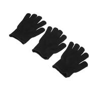 VILLCASE 3pcs Heat Resistant Hair Curler Protective Gloves High Temperature Mitten for Hair Styling Black Heat Proof Gloves Suitable for Barber Shop and Curling Use