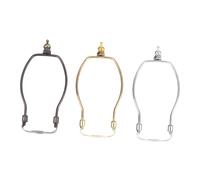VILLCASE 3Pcs Lampshade Frame Brackets in Silver Gold Bronze Horn Light Holders for Table and Floor Lamps Easy to Install Multifunctional Lamp Harp Supports