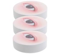 VILLCASE 3pcs Lash Training Tool Eyelash Extension Practice Head Realistic Display Tools for Beginners Salon Training Reusable Makeup Practice Kit