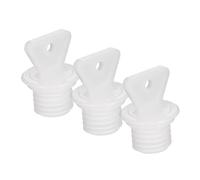 VILLCASE 3Pcs Leak Proof Hot Water Bottle Replacement Plugs with PP Sealing Stopper Small White Water Bottle Lid Plugs Inner Diameter 2.1Cm Height 1.7Cm Travel and Home Use