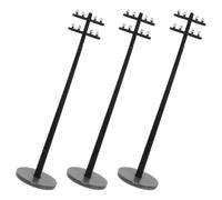 VILLCASE 3pcs Miniature Telephone Poles Plastic Model for Model Railway Scenery DIY Materials with Abs 1:100 Ratio for Building Scene Decor
