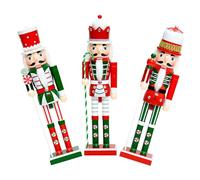 VILLCASE 3pcs Nutcracker Christmas Decor Nutcracker Decor Small Cake Topper Soldiers Centerpiece Statue Miniature Figurines