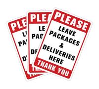 VILLCASE 3pcs Please Leave Packages Here Sign Pvc Adhesive Sticker with Minimalist Design, Easy to Clean and Loss Prevention, for Residential Areas and Walls