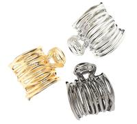 VILLCASE 3pcs Ponytail Holder Hair Bun Clip Metal Hair Accessory Not Easy to Deform Not Easy to Break Simple Elegant Fashionable for Teen Special Occasions