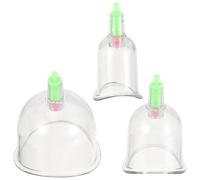VILLCASE 3pcs Premium Vacuum Cupping Jar Set with Lightweight Plastic Design, Easy to Use Cupping Therapy Tool for Home Use and Beauty Salons, for The Elder