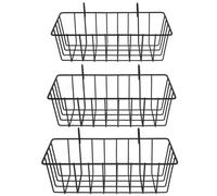 VILLCASE 3pcs Rabbit Hay Feeder Bunny Hay Holder Iron Material Easy to Clean Smooth Surface Black Colour Suitable for Guinea Pig Cage Use