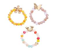 VILLCASE 3pcs Silicone Watchband Decor Rings Durable Charms for Watch Delicate Design Purple with Butterfly Eye Catching Accessories for Smartwatch Bands