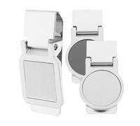 VILLCASE 3pcs Stainless Steel Money Clip Set Lightweight Small Compact Design Creative Wallet Money Clips with Strong Fixing Clamp for Secure Cash and Notes Storage