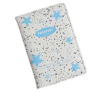 VILLCASE 3pcs Travel Cover Organizer Multiple Card Slots Lightweight Pu Leather Holder for Travel Essentials Star Design for Men and Women