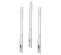 VILLCASE 3pcs Waterproof Embroidered Eyebrow Pen Plastic Fine Mapping Pen White Not Easy to Deform Professional Salon Using for Eyebrow Tattoo