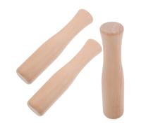 VILLCASE 3pcs Wooden Pestle Set Natural Grinder Kitchen Utensils for Garlic Grinding Muddling and Food Flavoring Safe Odorless Hand Tool for Efficient Cooking and Meat Tenderizing