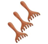 VILLCASE 3pcs Wooden Six-Claw Scalp Massager Set with Long Handle, Deep Self-Massage Tool for Scalp and Foot Fatigue Relief, Elegant Deer Antler Design for Relaxation and Stress Reduction