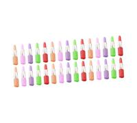 VILLCASE 3sets Rhinestone Lipstick Ball-point Pen Fashion Mini Writing Tool Non-smearing Ink Classroom Reward Ideal Present 10pcs*3