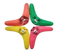 VILLCASE 4 Pcs Dog Chewing Rubber Pet Molar Plaything Cartoon Shape Funny Cute Tooth Cleaning Chew for Indoor Outdoor Training Random Color