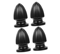 VILLCASE 4 Pcs Modern Lamp Finial Screw Finial for Table and Floor Lights Aluminum Black Striped Design Inner Thread Decorative Lamp Accessories for Bedroom and Living Room