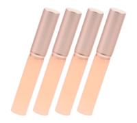 VILLCASE 4 Pcs Silicone Lip Brush Set with Cap, Soft and Gentle round Head Makeup Tools for Precise Application, for Travel and Everyday Use